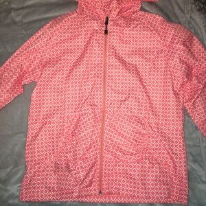 Pink rain coat